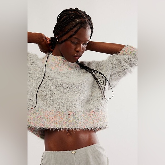 Free People Sweaters - Free People Stardust Pullover Super Soft & Cozy Sweater in Dove Combo Size Small